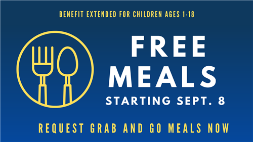 Free meals start Sept. 8  